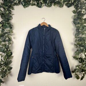Fabletics Athletic Sedona Quilted Full Zip Jacket Blue Women’s Size M